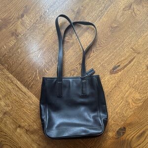 Coach Sleek Black Leather Tote